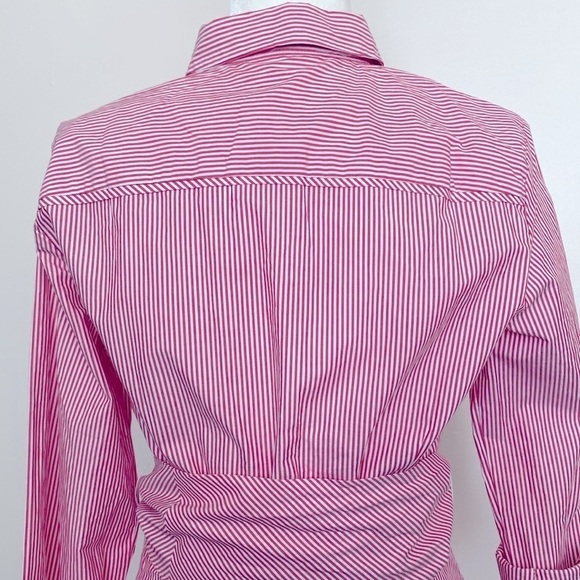 NWT J. Crew red & white striped button up dress - Picture 5 of 12